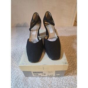Vintage First Issue Black Lyndon By Liz Clairborne High Heel Shoes